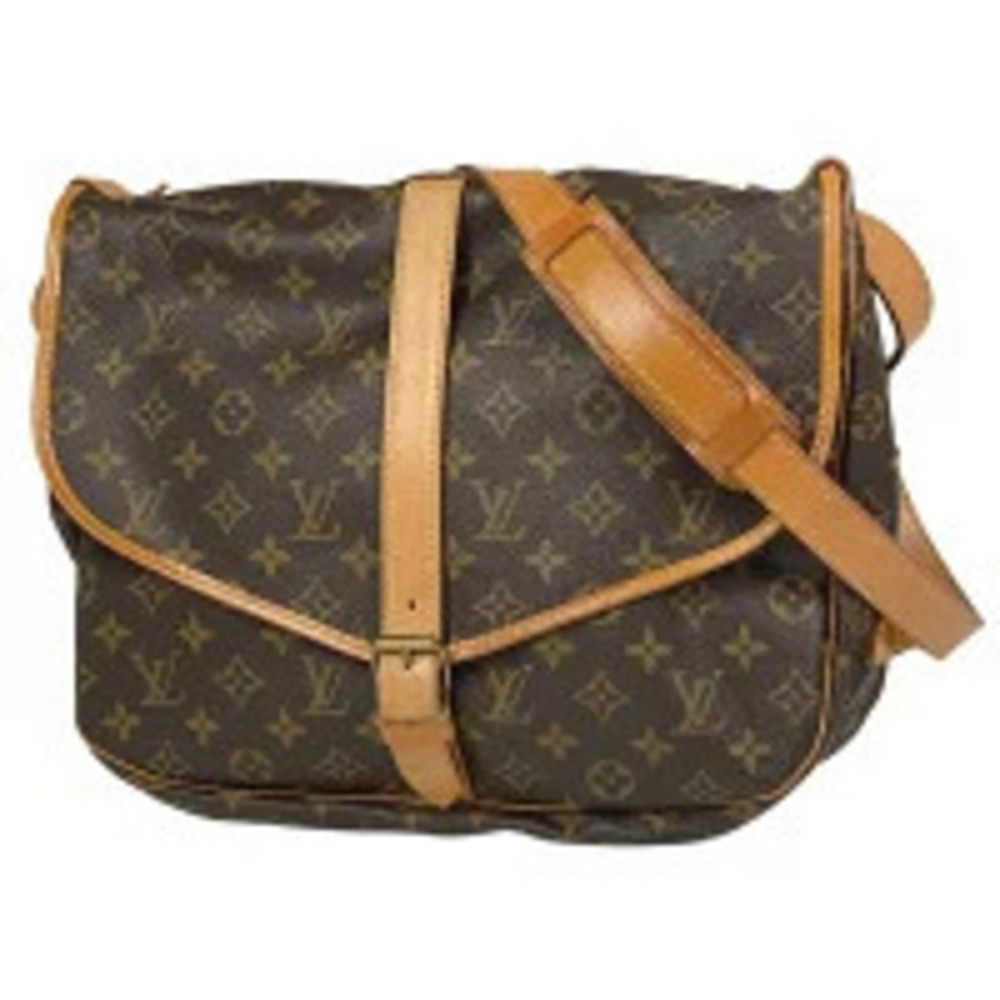 Louis Vuitton Saumur Crossbody Shoulder Bag Monogram Brown